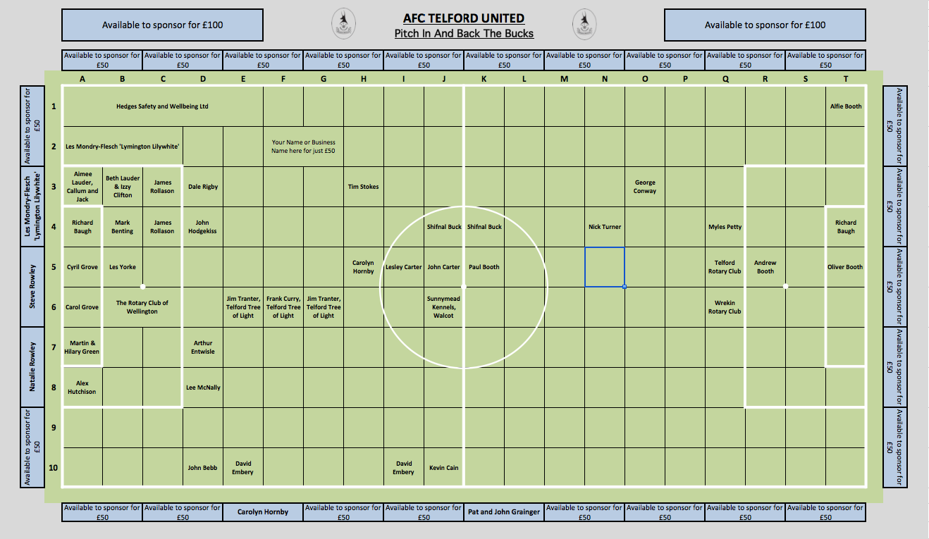 Sponsor Our New Pitch